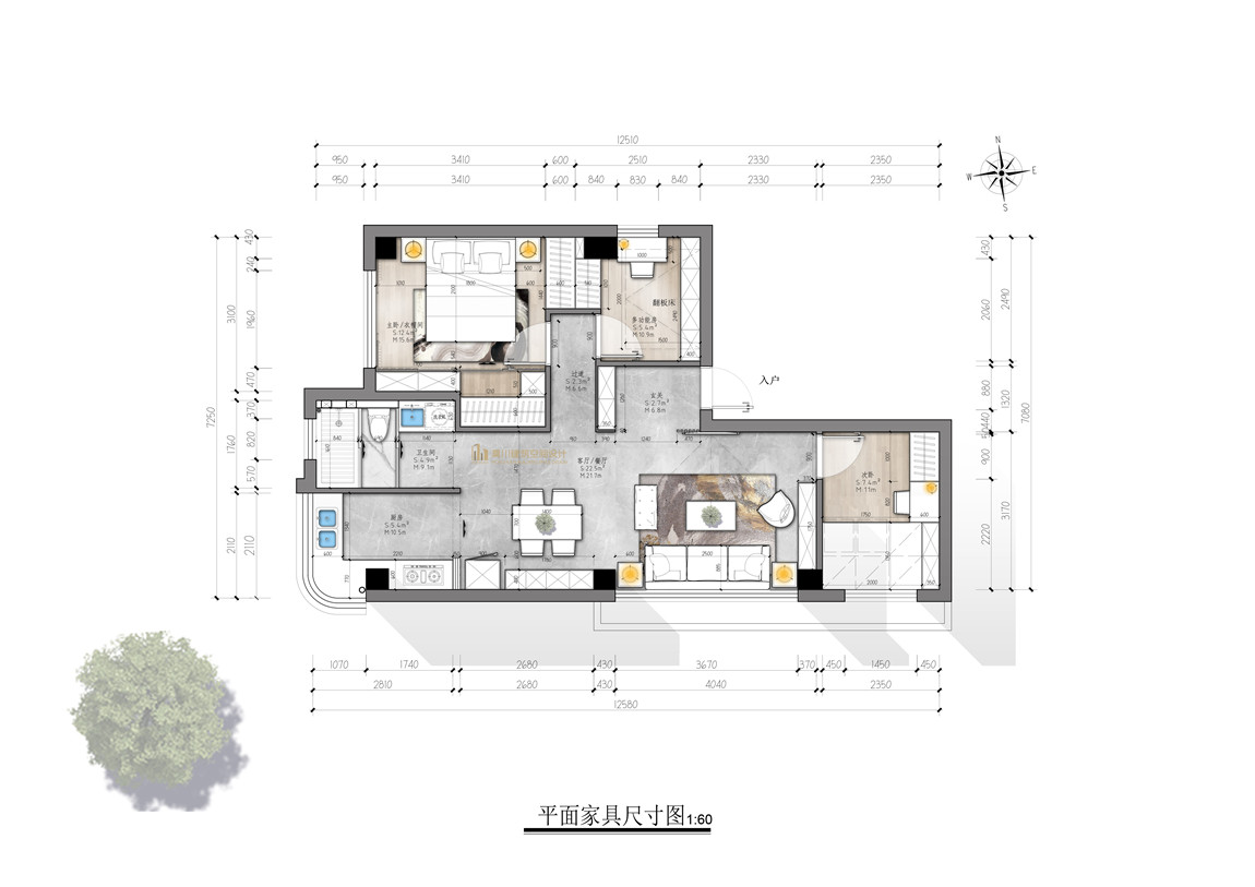 80平方房间设计平面图_80平方房间设计平面图分享展示